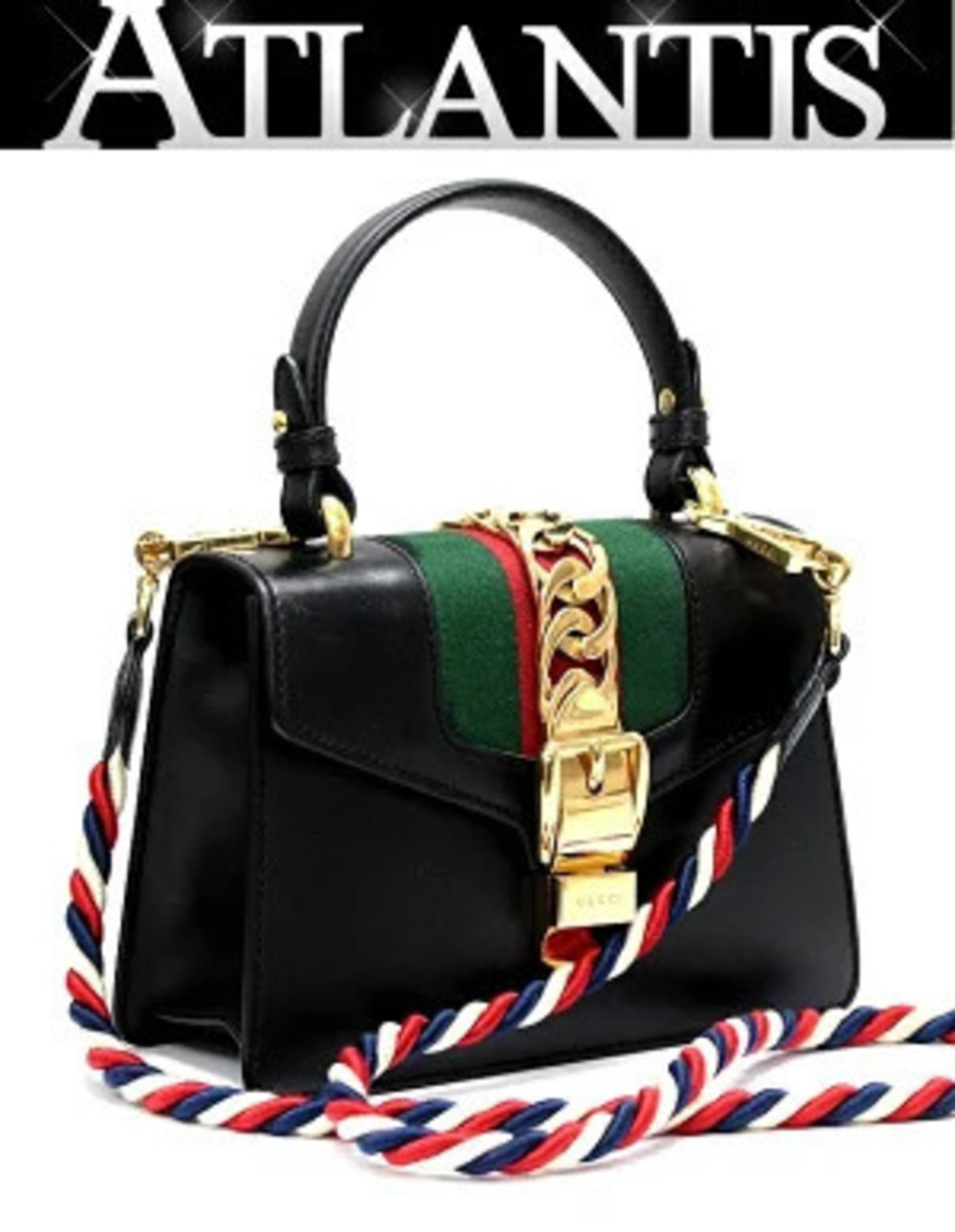 Gucci Sylvie Leather Bag Black